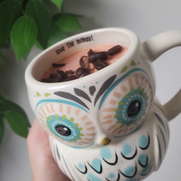 Charming Owl Ceramic Coffee Mug Candle Coffee Scented - Picture 2 of 11